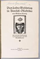 ARNING, W., Vier Jahre Weltkrieg in Deutsch-Ostafrika. Hannover, 1920 Jänecke, 
Kiadói félvászon kö...
