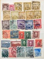 Külföldi összeállítás az 1858-1988 közötti időszakból, fől 1945 előtti kiadásokkal, Kb 400 db bélyeg, közte csehszlovák, belga és osztrák, összefüggések is, 6 lapos kis berakóban