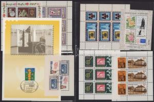 NSZK ÉS Magyarország 1972-1987 Nemzetközi Bélyegkiállítások 21 db blokk / emlékív és 1 db 2001-es FDC, 3 db műanyag berakólapon