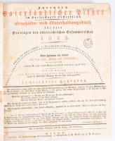 [kalendárium] 1829 Jurende's Vaterländischer Pilger im Kaiserstaate Österreichs. 1829. Geschäfts- und Unterhaltungsbuch für alle Provinzen des österreichischen Gesammtreiches. Sechszehnter Jahrgang. Brünn Selbstverlag, 1829. 1 kih rézm t. XVI. 372p.(3) Aranyozott korabeli félvászon kötésben