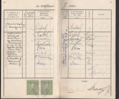 1933 Liszt Ferenc Zeneművészeti akadémia leckekönyv benne többek között Ádám Jenő zeneszerző aláírásával