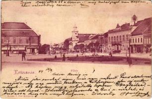 1899 Kolozsvár, Cluj; Fő tér, Tamási Tamás és fia, Szele Márton üzlete. Kováts P. fiai 104. / main square, shops (Rb)