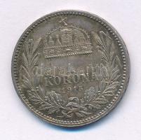 1915KB 1K Ag "Ferenc József" T:AU,XF patina Adamo K5.1