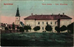 Gyulafehérvár, Karlsburg, Alba Iulia; Városi árvaház. Rosner Rezső kiadása / orphanage (ázott sarok / wet corner)