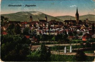 1921 Nagyszeben, Hermannstadt, Sibiu; látkép / general view (kopott sarkak / worn corners)