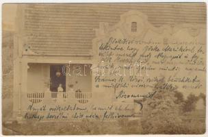 1912 Berzova, Marosborsa, Barzava; villa / villa. photo (szakadás / tear)