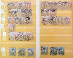 Sok példányos magyar készlet a Krajcárosoktól 1916-ig 16 lapos nagyalakú rugós berakóban