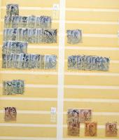 Sok példányos magyar készlet a Krajcárosoktól 1916-ig 16 lapos nagyalakú rugós berakóban