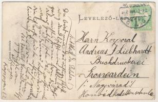 1912 Nagyszeben, Hermannstadt, Sibiu; Viadukt über den Bahnhof / állomási vágány áthidalása, vasútál...