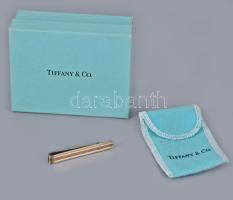 Tiffany &amp; Co. sterling ezüst (Ag) és 18k arany (Au) nyakkendőtű, cca 1990, jelzett, 8,3g, díszdobozban