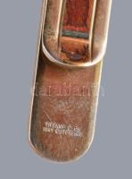 Tiffany &amp; Co. sterling ezüst (Ag) és 18k arany (Au) nyakkendőtű, cca 1990, jelzett, 8,3g, dí...