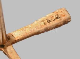 Tiffany &amp; Co. arany (Au) golfos nyakkendőgomb, 14k, fogója aranyozott fém, jelzett, tű nettó...