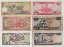 Vietnám 1987. 200D + 1000D + 2000D + 1988. 500D + 1000D + DN (2006-2024) 10.000D T:F, közte egy XF
...