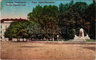 1915 Karánsebes, Caransebes; I. Ferenc József szobor / Franz Josefs-Monument / Statua Francisc Josif / statue of Franz Joseph I of Austria (EM)