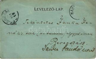 1900 Nagyenyed, Aiud; Kir. országos fegyintézet a gyáraival, börtön este holdfényben / prison at nig...