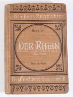 [Rajna utikönyv] Kleiner Führer für die Rhein-Reise von Köln bis Frankfurt. Griebens Reisebücher Band 29. Berlin, 1905, Albert Goldschmidt. Kihajtható térképekkel. Német nyelven. Kiadói papírkötés, kissé sérült, kopott borítóval.