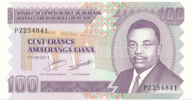 Burundi 2011. 100Fr "PZ 254841" T:UNC Burundi 2011. 100 Francs "PZ 254841" C:UNC Krause P#44b