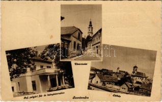 Szentendre, utca részlet, látkép, templomok, Református polgári fiú- és leányinternátus (EK)