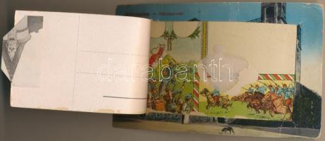 1920 Sárospatak, Rákóczi vár, sérült leporellólap (üres belül) (b)