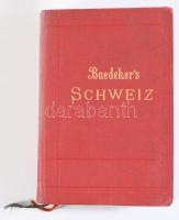 Baedeker: Svájc útikönyv. Die Schweiz nebst den angrenzenden Teilen von Oberitalien, Savoien und Tirol. Leipzig, 1907. Karl Baedekker. 564p. Rengeteg térképpel. Aranyozott egészvászon kötésben / Karl Baedekker: Schweiz tourist guide with maps and pictures. Leipzig 1920. Baedeker.