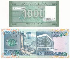Libanon 1991. 1000L + 2016. 1000L T:UNC,AU Lebanon 1991. 1000 Livres + 2016. 1000 Livres C:UNC,AU Krause P#69, P#90