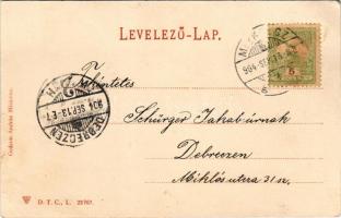 1904 Miskolc, Diósgyőr-Hámori részlet. Váncza Emma felvétele, Gedeon András kiadása. Art Nouveau (EK...