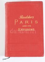 Baedeker, Karl: Paris and its environs. with routes from London to Paris. Leipzig, 1913, Karl Baedeker, XLIX, 491 + +481 p.+58 p. Számos térképpel illusztrált. Angol nyelven. Kiadói aranyozott egészvászon-kötés,