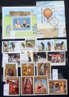 Főleg tengeren túli összeállítás, benne motívum sorok, blokkok, kisívek 10 lapos A4-es berakóban