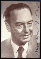 Bilicsi Tivadar (1901-1981) színész autográf aláírása őt ábrázoló képen