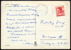 1964 Hamvas Endre kalocsai érsek által írt képeslap