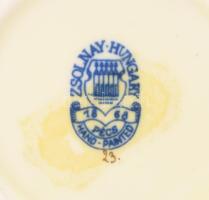 Herendi Viktória mintás hamuzó, kopott + Zsolnay Pillangó mintás tálka d: 8,5 cm