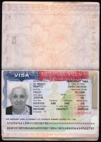 cca 2010 Magyar útlevél beragasztott amerikai vízummal