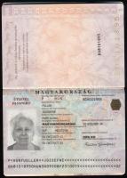 cca 2010 Magyar útlevél beragasztott amerikai vízummal