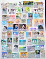 Japán bélyegek kis összeállítása 15 lapos A4-es berakó 9 oldalán, hozzá 5 oldalon Euro pénzek képei