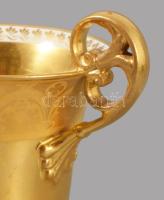 cca 1820 Alt wien nagyméretű emlékcsésze, a Szent István-székesegyház ábrázolásával, jelzett, minimá...