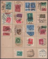 Kivágások, alkalmi bélyegzések 30 db lapon