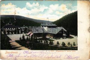 1905 Iglófüred, Bad Zipser Neudorf, Spisská Nová Ves Kupele, Novovesské Kúpele; szálloda, fürdő. Wlaszlovits Gusztáv kiadása / villa hotel, spa (kopott sarkak / worn corners)