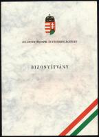 1996 Állami Értékpapír- és Tőzsdefelügyelet bizonyítványa