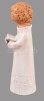 Antalfiné Szente Katalin: Éneklő lány. Jelzett, hibátlan, m: 21,5 cm