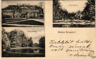 1906 Kalocsa, Érseki rezidencia, kert részlet. Klein Ignác utóda kiadása (EB)