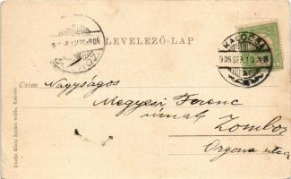 1906 Kalocsa, Érseki rezidencia, kert részlet. Klein Ignác utóda kiadása (EB)