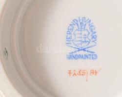 Herendi Apponyi mintás kosfejes kaspó. Kézzel festett, jelzett, alján apró sérülés, javítás. d: 12 c...