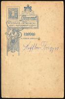 cca 1910-1915 Tábori postás (Koffler Frigyes) egyenruhában, kabinetfotó a ,,Carmen" fényképésze...