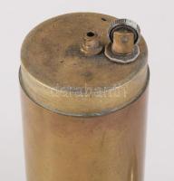 Antik töltény alakú antik bronz öngyújtó, m: 28 cm