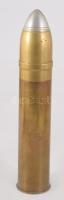 Antik töltény alakú antik bronz öngyújtó, m: 28 cm