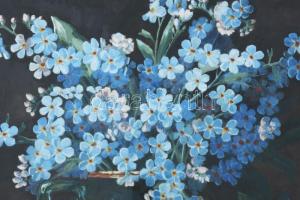 Hoffmann J jelzéssel: Csendélet, 1936. Akvarell, papír. Dekoratív, üvegezett fakeretben, 31×45,5 cm