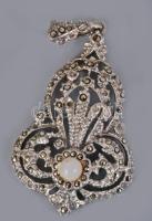 5 részes ezüst (Ag) ékszer szett, markazitokkal, karkötő, gyűrű, fülbevaló pár, függő, 1937-1966 és ...