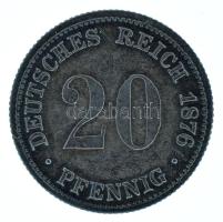 Német Birodalom 1876G 20pf Ag Karlsruhe T:XF patina German Empire 1876G 20 Pfennig Ag Karlsruhe C:XF patina Krause KM#5