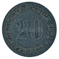Német Birodalom 1874E 20pf Ag Drezda T:VF German Empire 1874E 20 Pfennig Ag Dresden C:VF Krause KM#5