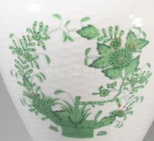 Herendi indiai kosár mintás porcelán váza. Kézzel festett, jelzett, hibátlan 28 cm